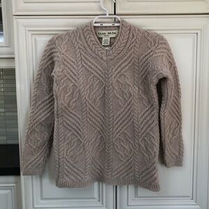 Aran Mor Size S Irish Merino wool women’s sweater
